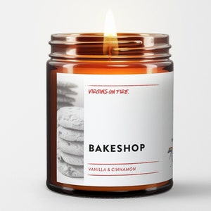 BAKE SHOP | Candle | 100% Soy | Virgins On Fire Candle Co. | Vanilla | Cinnamon | Jar Candle | Handmade Candle | Brooklyn LGBTQ Owned Gay
