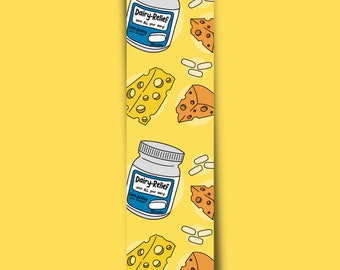 Cheese and Dairy Pills Fun Lactose Intolerant Bookmark