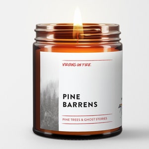 PINE BARRENS Candle | Pine Scented | Virgins On Fire Candle Co. | Soy Candle | Handmade Candle | Brooklyn | New Jersey I Gay Owned I LGBTQ+