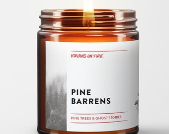 PINE BARRENS Candle | Pine Scented | Virgins On Fire Candle Co. | Soy Candle | Handmade Candle | Brooklyn | New Jersey I Gay Owned I LGBTQ+
