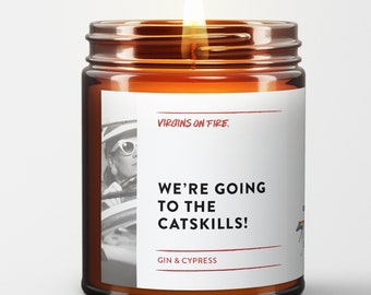 We're Going To The Catskills! | 100% Soy Candle | Dry Gin and Cypress | Travel | NYC Candle | Handmade | Virgins On Fire Candle Co.