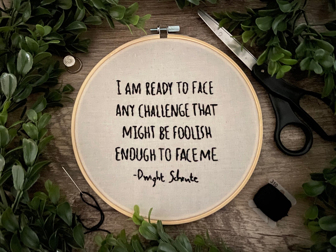 The Office Embroidery PDF Downloadable Pattern Dwight Quote Etsy