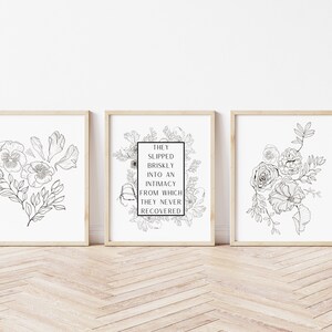 They slipped briskly into an intimacy from which they never recovered, Ernest Hemingway Quote, Hemingway Print, Love quote, Romantic quote