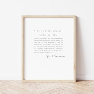 Ernest Hemingway Art Print - Quote for Writers