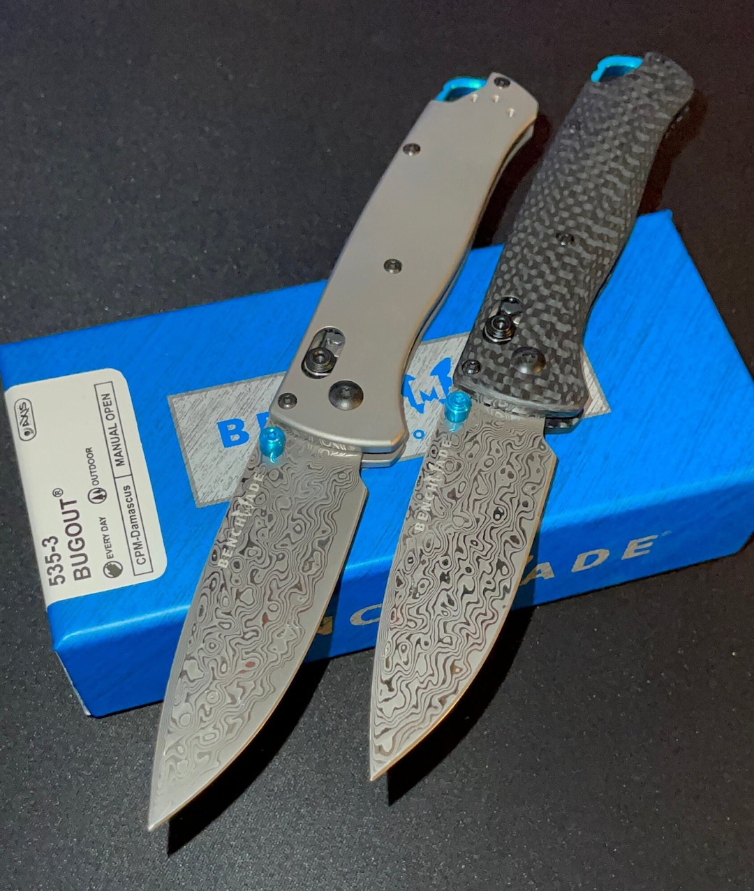 Benchmade 535 Bugout Damascus Blade - Etsy