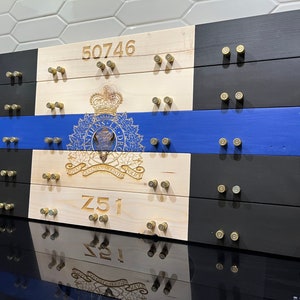 Challenge Coin Display | Police Gifts| Challenge Coin Holder | Thin Blue Line | Police Coin Display | Cop Gifts| Law Enforcement| Customized