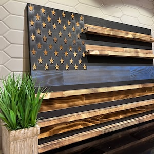Challenge Coin Display | Challenge Coin Display Rack Holder | Challenge Coin Holder | Thin Blue Line | American Display Case