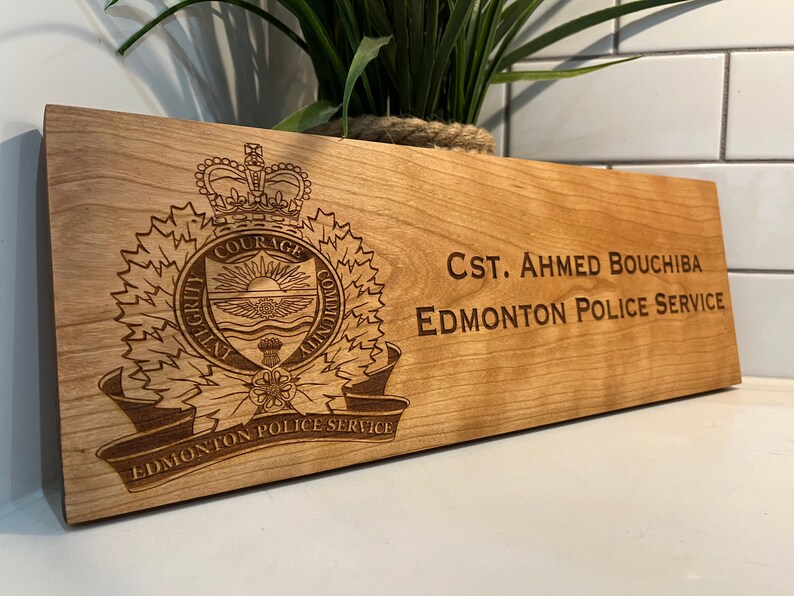 Thin Blue Line Name Plate Office Décor Law Enforcement Etsy