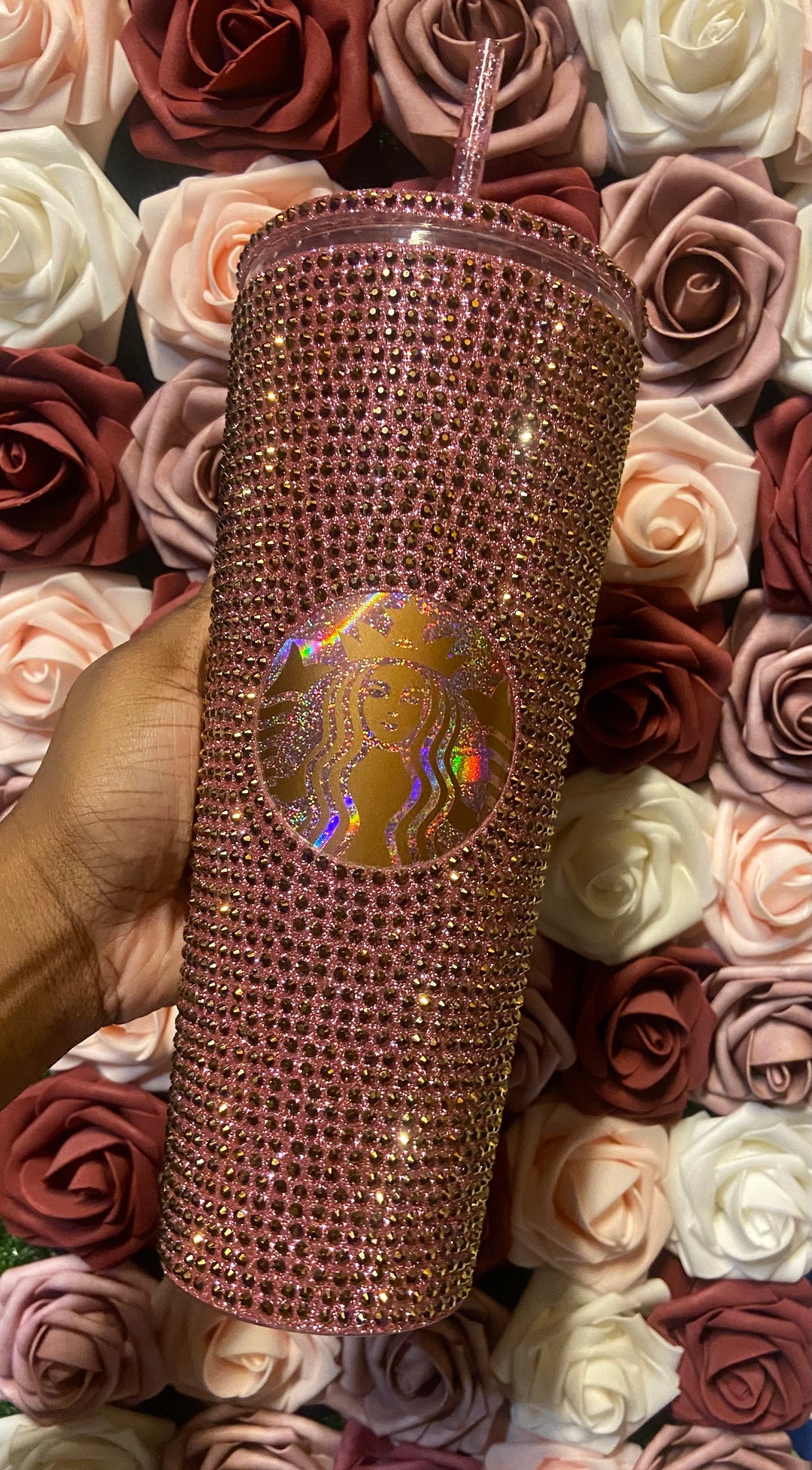 Custom Glitter Rhinestone 24oz Starbucks Acrylic Tumbler