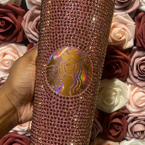 Rhinestone Starbucks Tumbler, Glitter Starbucks Tumbler, Custom Tumbler,  Rose Gold Tumbler, Bling Tumbler, Bedazzled Tumbler, Blinged Cup 