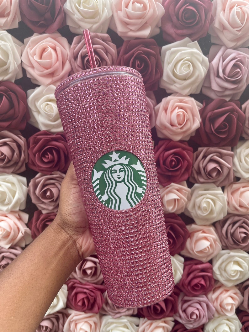 Rose Gold Vinyl With Rose Pink Full Glitter Rhinestone Bling Etsy