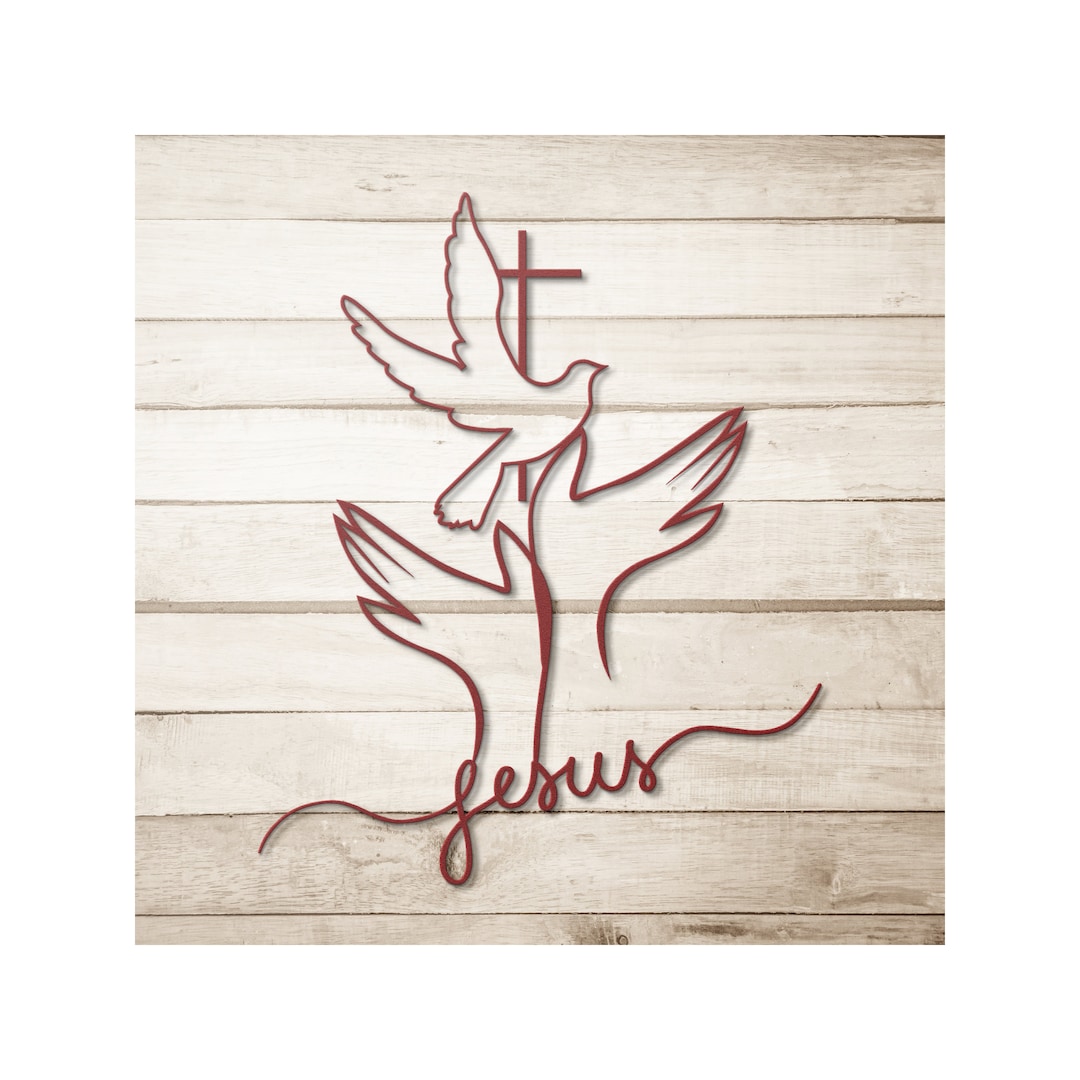 Holy Spirit Wall Art Jesus Wall Art Christian Decor Christian Wall Art