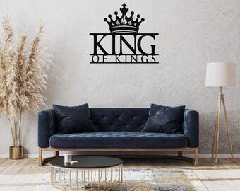 King of Kings Metal Wall Art: Christian Home Decor