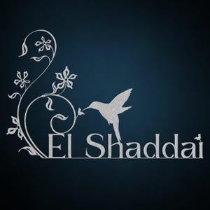 El Shaddai Wall Art | Names of God Wall Art | Christian Home Decor | Rustic Faith Sign | Hebrew Names of God