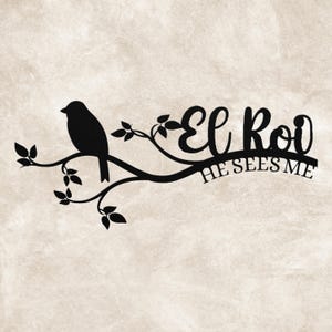 El Roi Metal Sign | The God Who Sees Me | Christian Wall Art | Hebrew Names of God | Rustic Faith Home Decor | Christian Gift