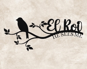 El Roi Steel Wall Art: God Who Sees Me, Christian Home Decor