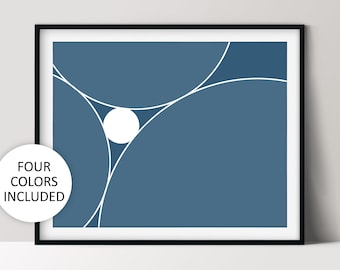 Descartes’ Theorem Poster, Minimalist Design, Math Classroom Wall Art, Printable Home Decor