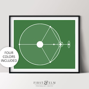 Lagrange Point L2 Minimalist Print, Unique James Webb Art, Astronomy Nerd Décor, Instant Download