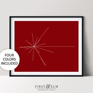 Pulsar Map Print, Astronomie Wandkunst, Geschenk für Lehrer für Naturwissenschaften, Instant Download