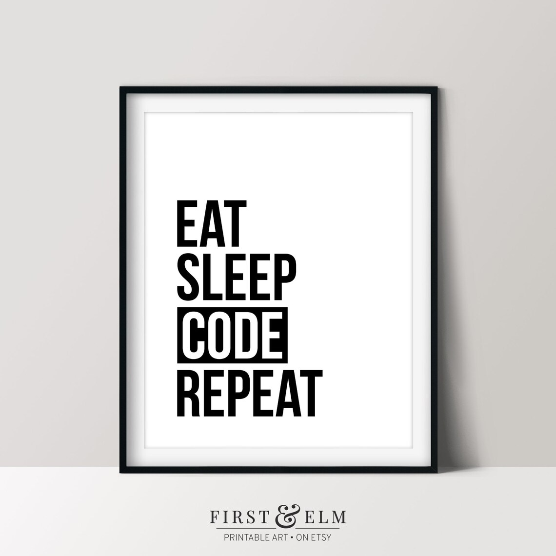 Eat Sleep Code Repeat Poster Computer Lab Décor Programmer - Etsy