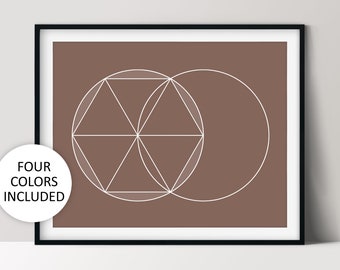 Euclidean Geometry Poster, Minimalist Design, Mathematics Print, Printable Wall Art