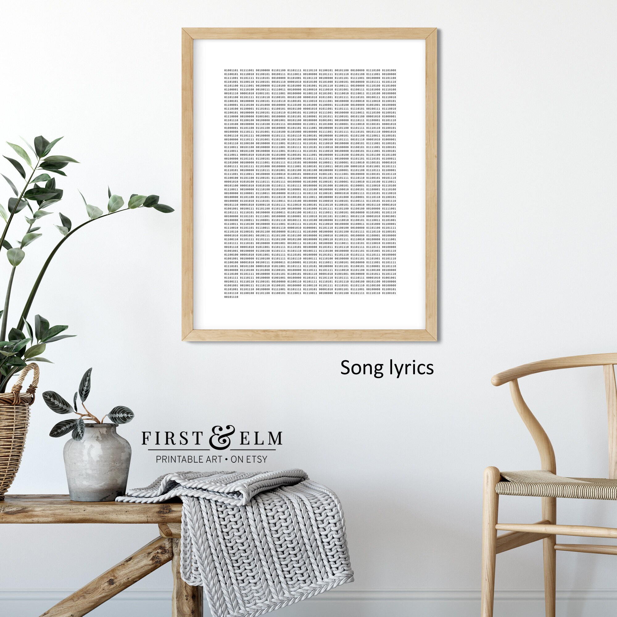 Custom Quote or Text, Binary Code Poster, Computer Geek Gifts ...