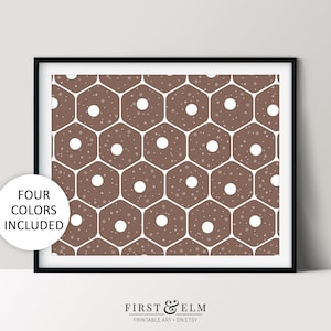 Minimalist Cells Print, Abstract Science Art, Biologist Home Décor, Biology Classroom Poster, Instant Download