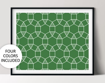 Semi-Regular Tessellation Print, Math Geek Gifts, Geometric Poster, Printable Wall Art