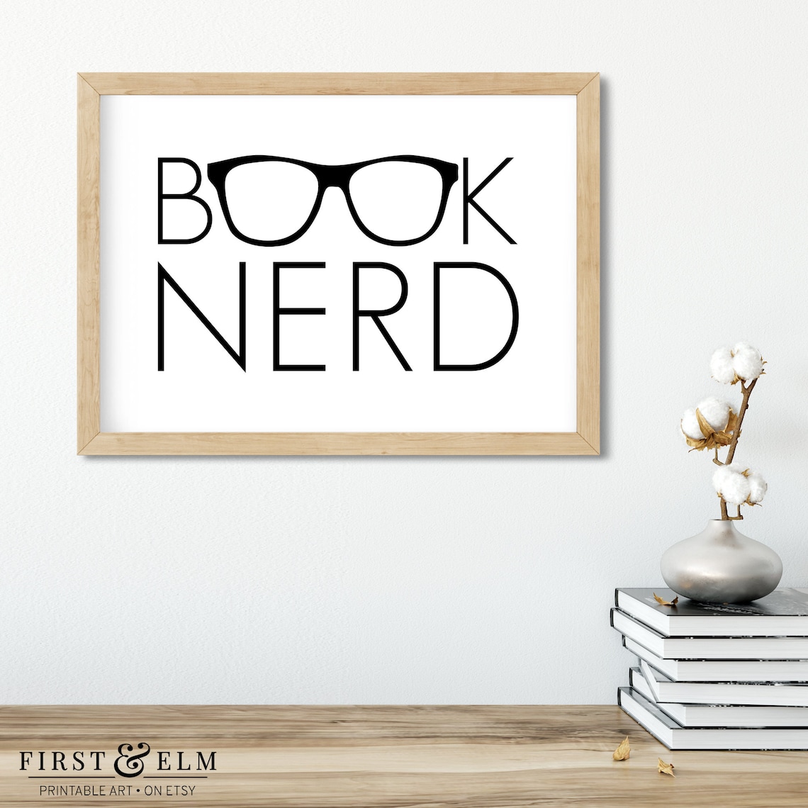 Book Nerd Poster Home Library Décor Gifts for Readers Book Etsy