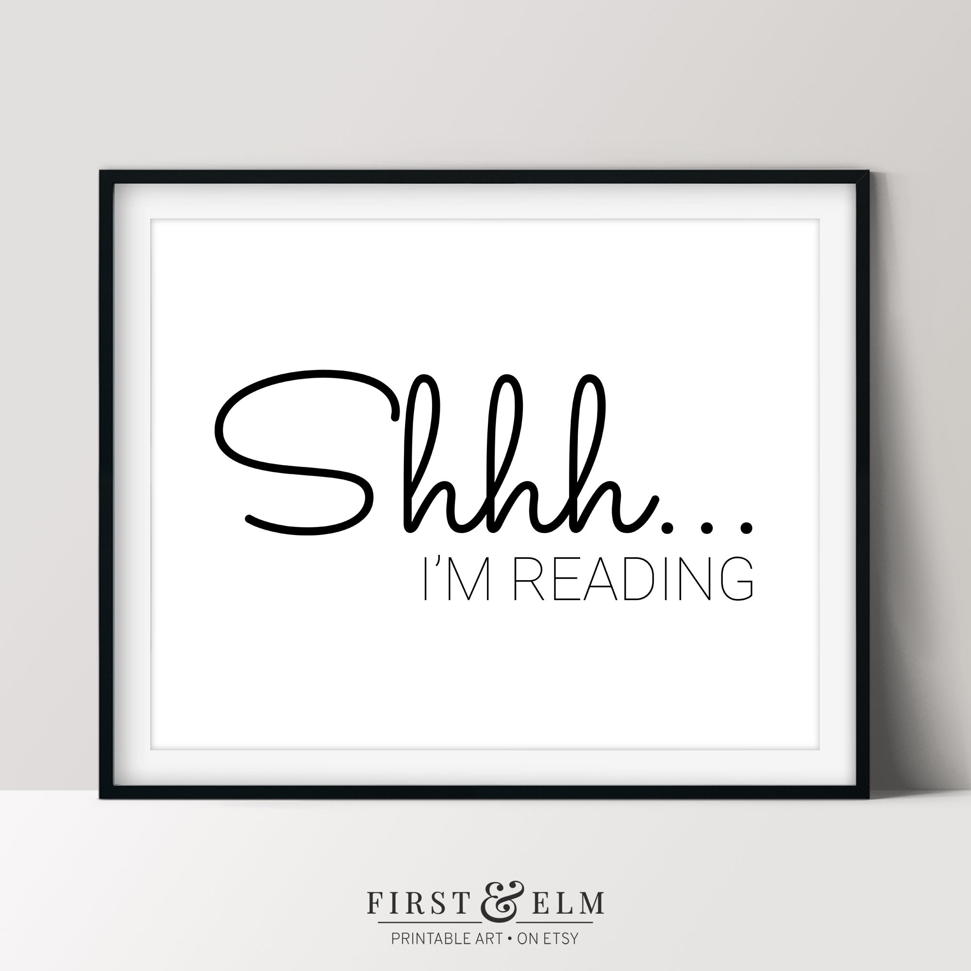 Library Shhh Sign Shhh I'm Reading Bookworm Poster, Gifts for Librarians, Home Library ...