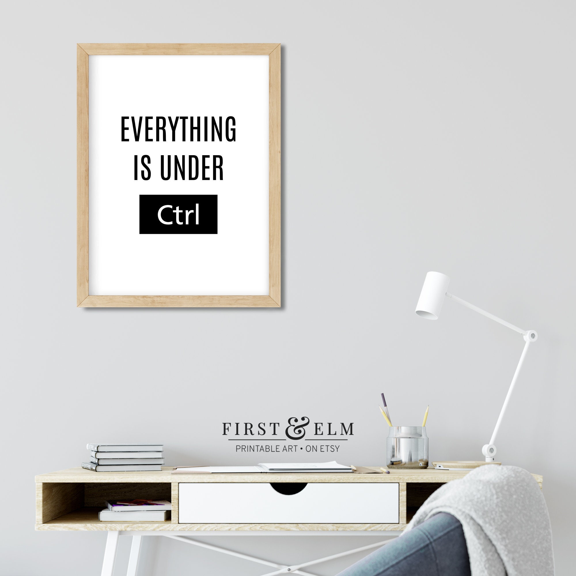 Everything is Under CTRL, Funny Computer Nerd Poster, Home Office Decor ...