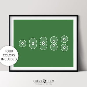 Minimalist Cell Division Print, Biology Science Art, Nerdy Mitosis Illustration Poster, Printable Home Decor