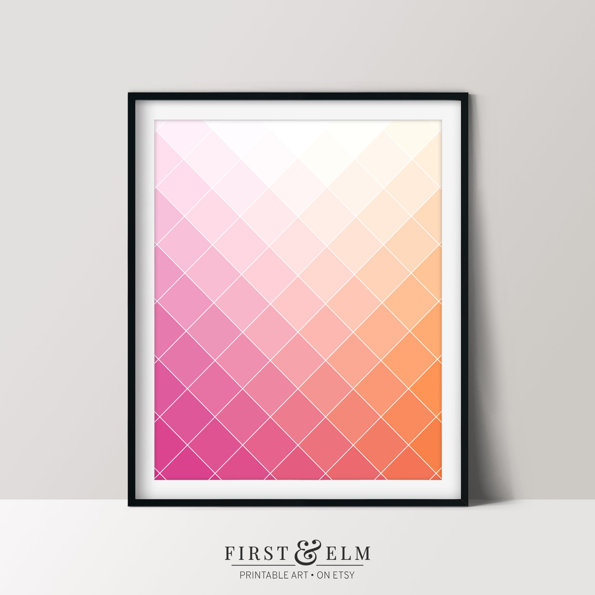 Colorful Geometric Wall Art Modern Living Room Abstract Etsy