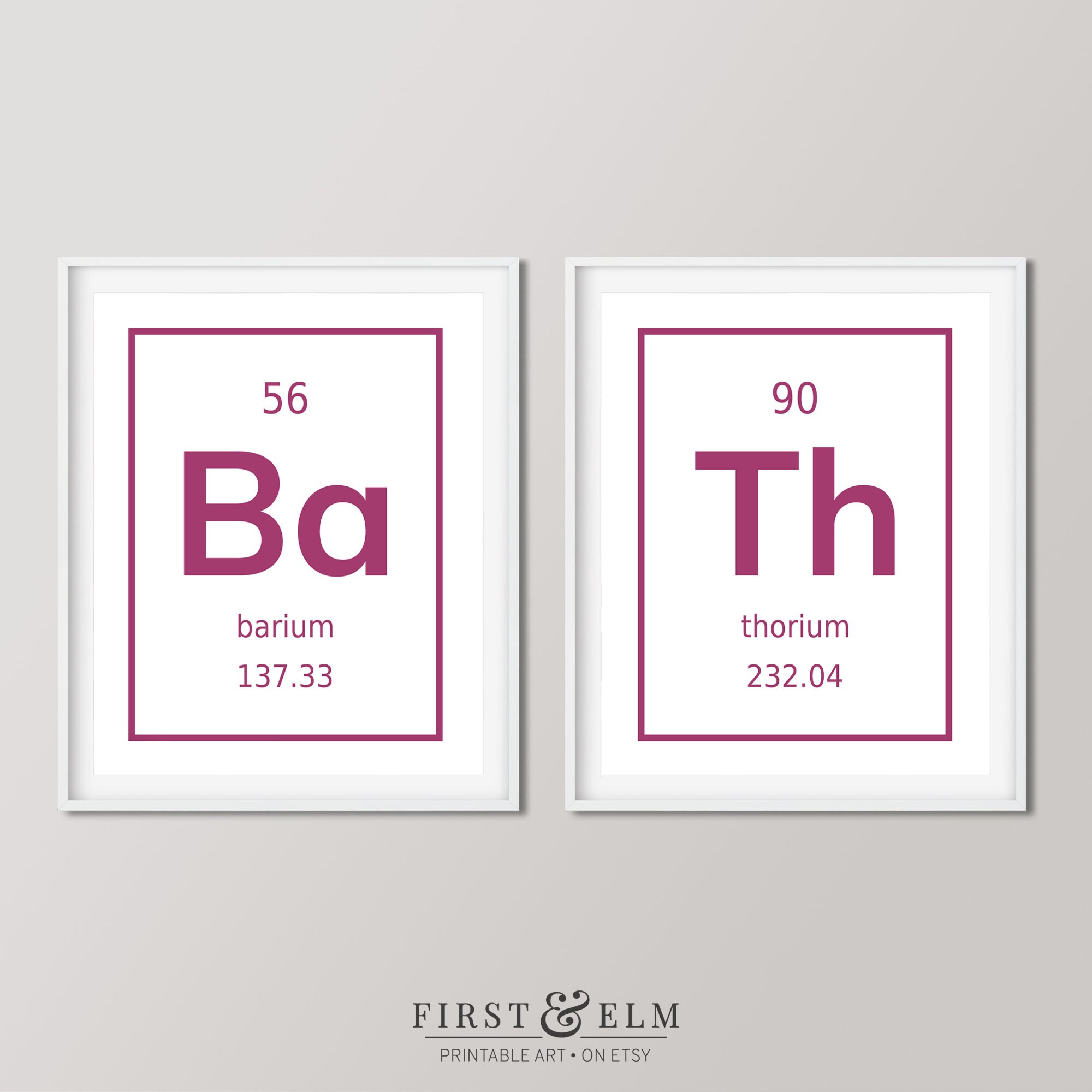 Arte único de la pared del baño conjunto de 2 impresiones | Etsy