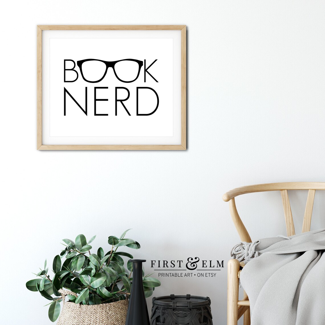 Book Nerd Poster Home Library Décor Gifts for Readers Book Etsy