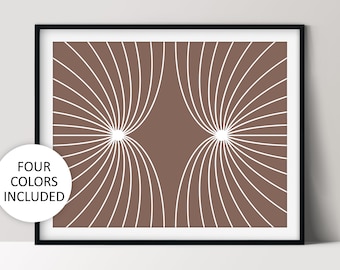 Abstract Science Art, Electric Field With Like Charges, Physics Class Décor, Instant Download
