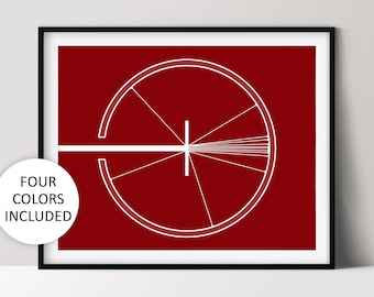 Gold Foil Experiment Poster, Abstract Science Art, Unique Chemistry Classroom Décor, Instant Download