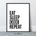 Eat Sleep Code Repeat Poster, Computer Lab Décor, Programmer Print ...