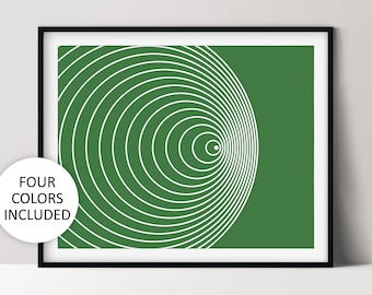 Doppler Effect Print, Modern Science Art, Minimalist Design, Instant Download