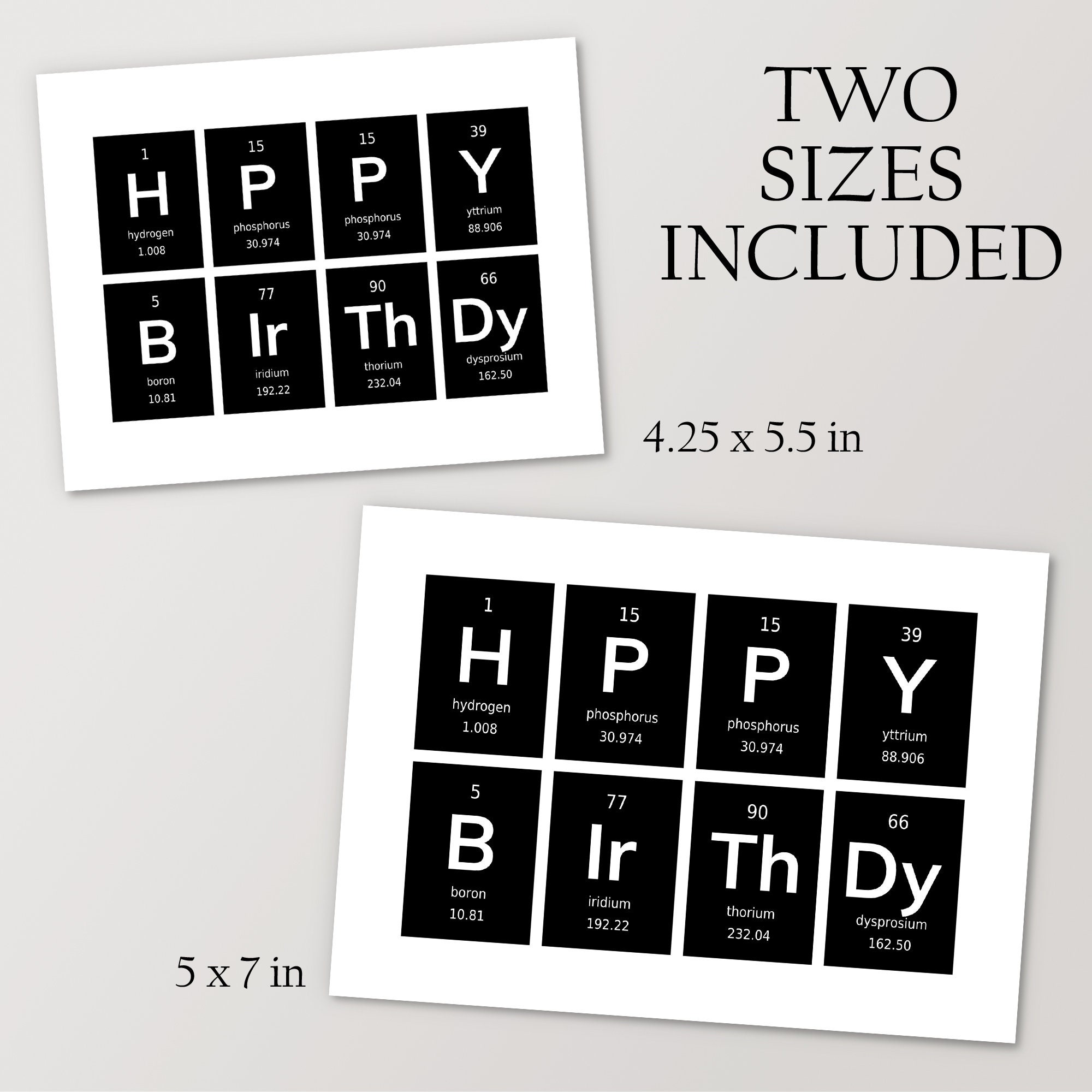 Periodic Table Of Elements, Black And White - Greeting Card, 6 X 6 Inches, Single (gc_123989_5 1 thumbnail image