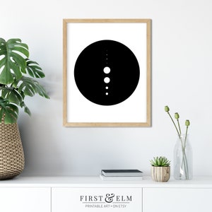 Solar System Poster Planets to Scale Art Outer Space Décor - Etsy
