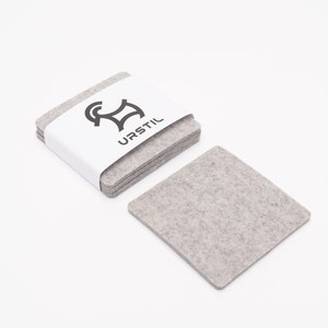 Bierfilz / Beer felt / felt coaster made of pure wool 5mm thick / multi-colors, square image 9