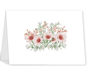 Blank note card, greeting card, printable, instant download, digital card, harvest blessing, pumpkins