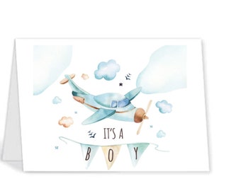 Baby boy, baby card, baby shower, instant download, printable, digital card,