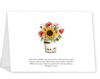 Blank note card, note card, printable,instant download, Greeting card, thinking of you, thank you, sunflowers, fall flowers