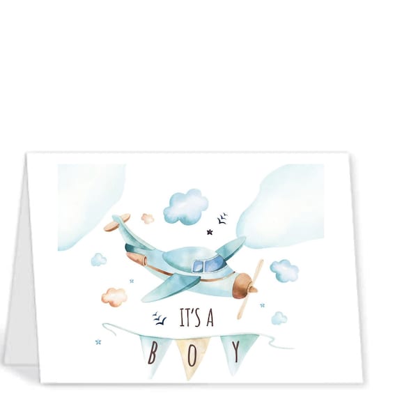 Baby boy, baby card, baby shower, instant download, printable, digital card,