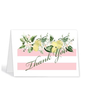 Pensieri felici, stampabile, download istantaneo, carta digitale, biglietto bianco, limoni, limone, fiore di limone, grazie, biglietto di ringraziamento,
