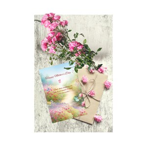 Mother’s Day Card 5x7 – butterflies & Pastel Flowers | Printable Greeting Card | Instant Download