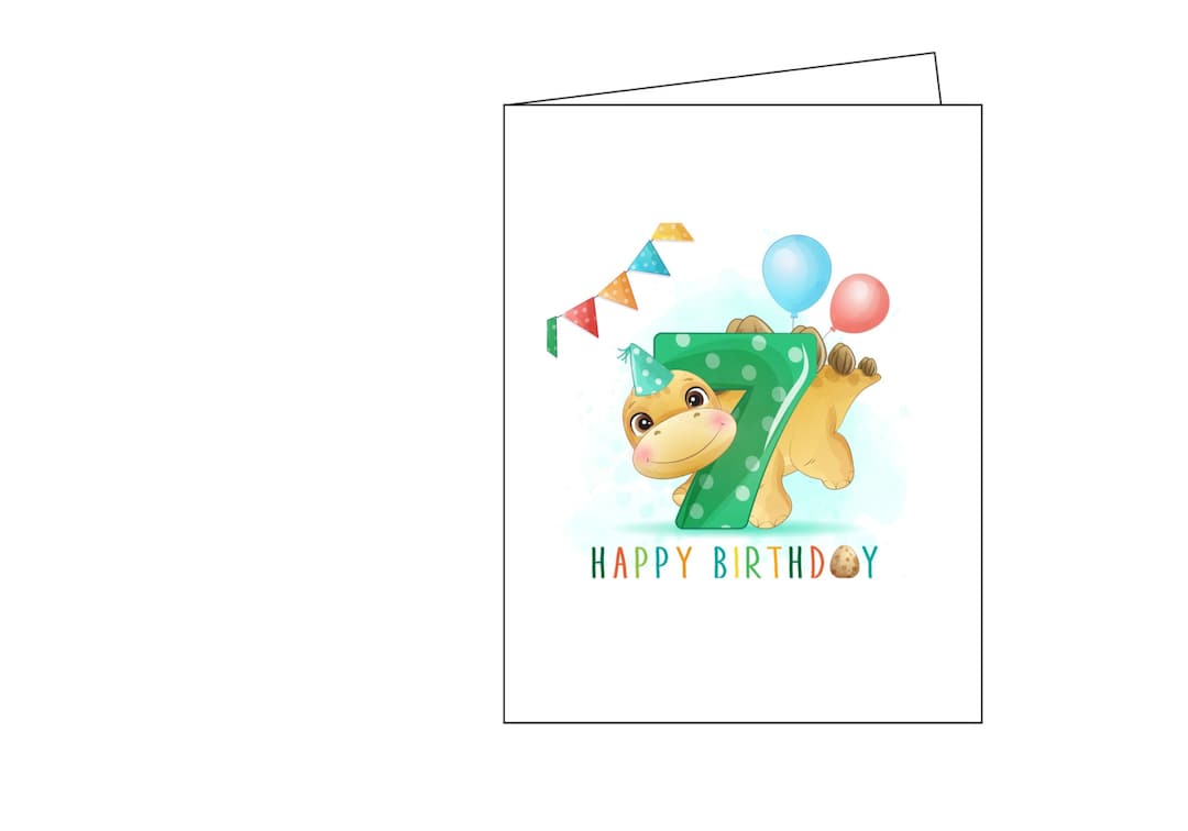 Happy Birthday, Happy Birthday Card, Birthday, 7th Birthday, Kids ...