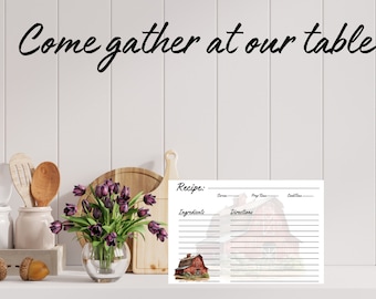 Recipe cards , printable, digital, instant download,